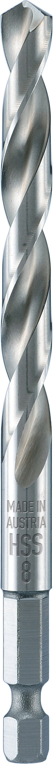 HSS Spiralbohrer,
ähnlich DIN 338 RN
mit 1/4"-Sechskantschaft