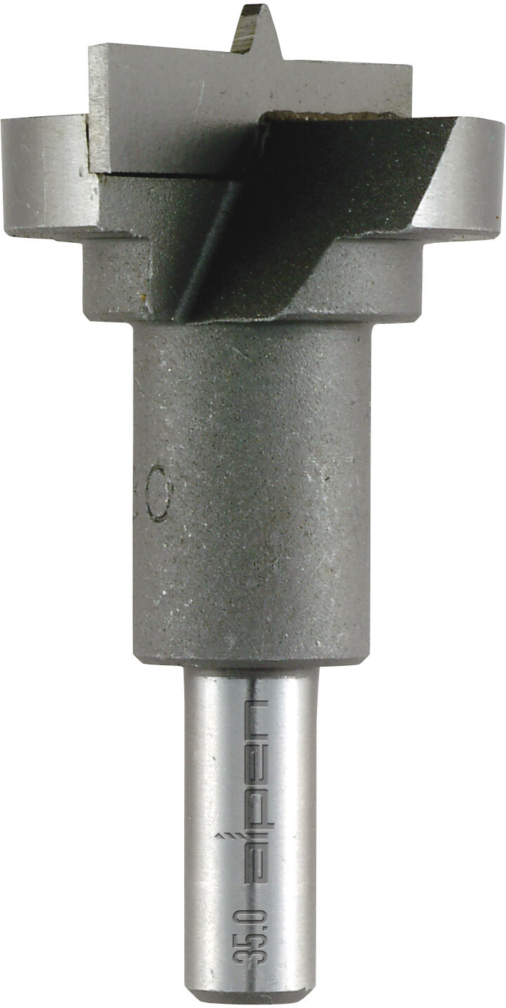 Hartmetallbestückter
Beschlagbohrer
für Einbohrbänder