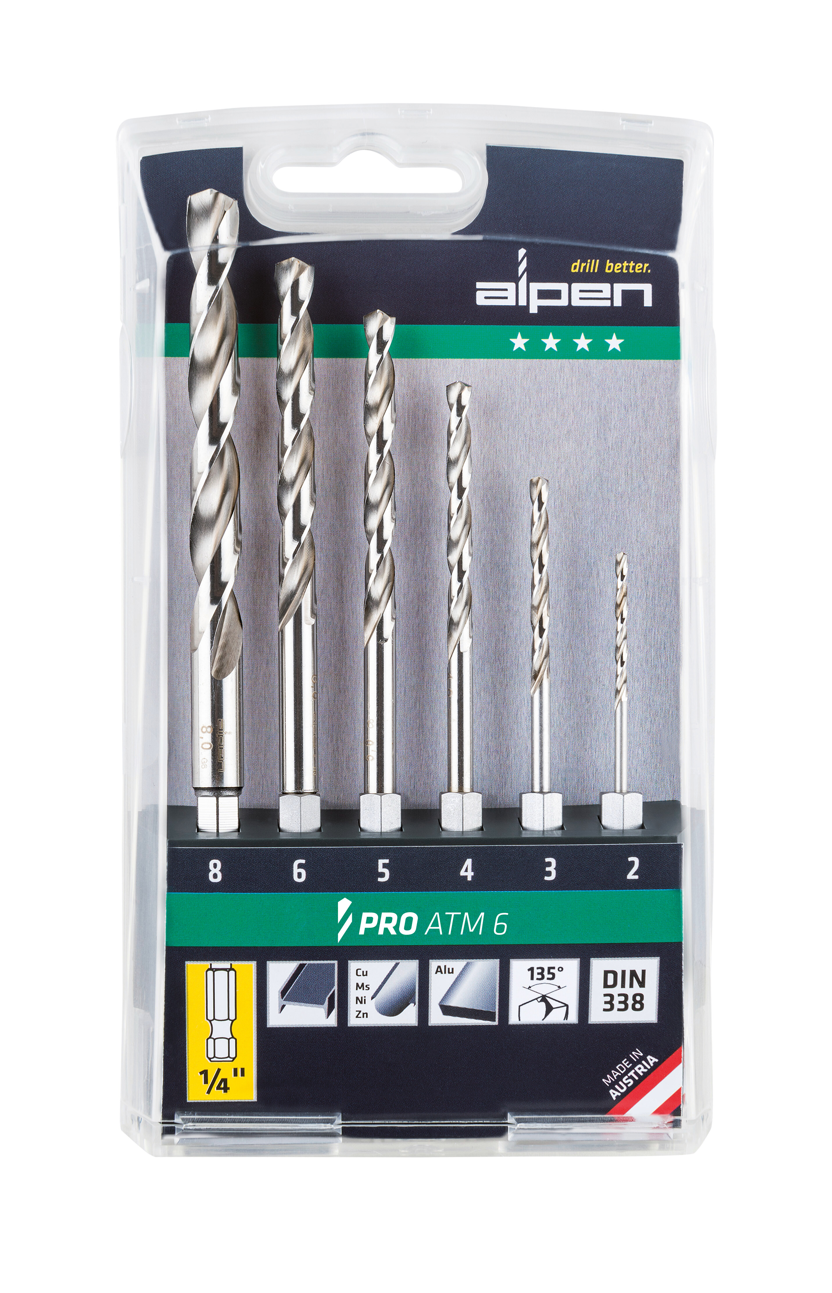 ALPEN Pro 6-kant  ATM6, 6-tlg. 2-3-4-5-6-8