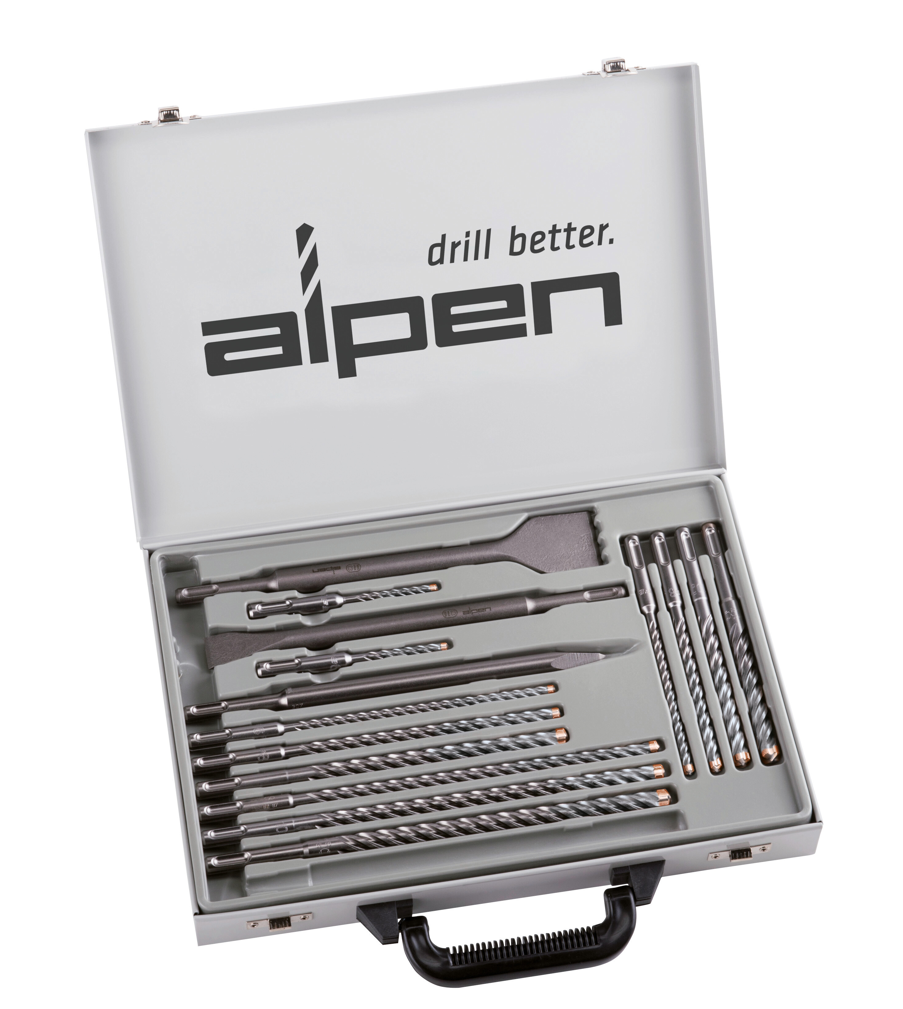 „F8“, SDS-plus Hammerbohrer, 4 Schneiden, L2=400 - SET